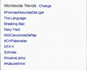 trending hastagh